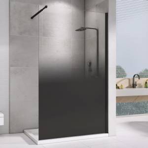 Душевая перегородка Abber Immer Offen AG69101BD 100x200, профиль Черный