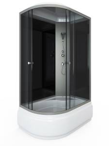 Душевая кабина Arcus Style S-09G R 80x120x215, фронтальные стекла - серые тонированные, задние - черные, правая