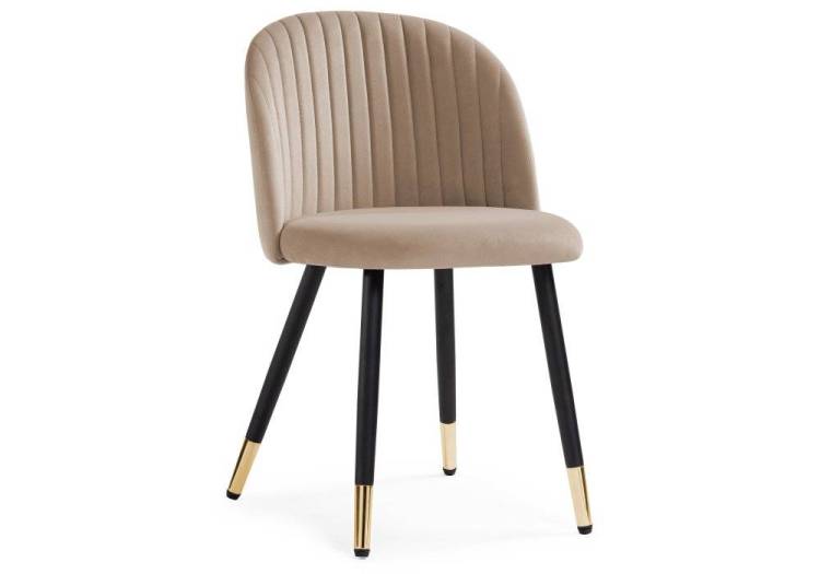 Стул Woodville Gabi 15380 dark beige / black / gold
