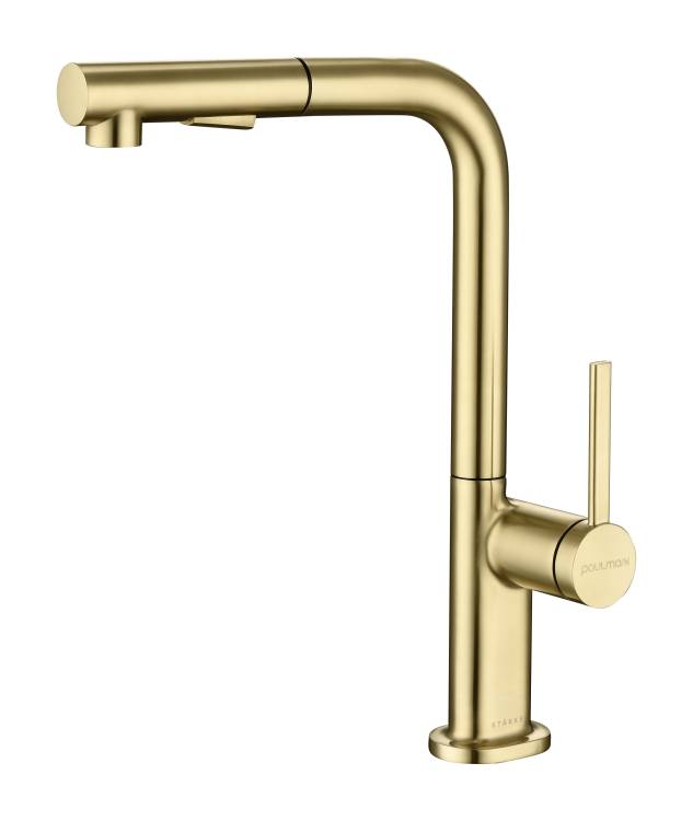 Смеситель для кухни Paulmark Neo Ne214419-LG светлое золото