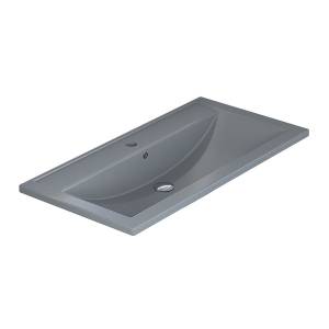 Раковина Uperwood Foster Quartz 291030041 серая матовая, бетон, 90x45.5