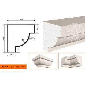 Карниз LepninaPlast КВ-100/1 200x10x10