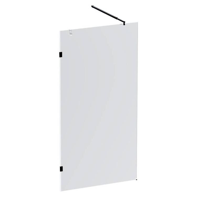 Душевая перегородка Am.Pm X-Joy W94UWI-100-F1-BTE профиль черный матовый, стекло прозрачное, 100x195
