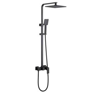 Душевая стойка Abber Daheim AF8220B без излива, черная матовая