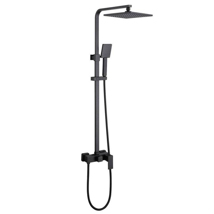 Душевая стойка Abber Daheim AF8220B без излива, черная матовая