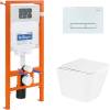 Комплект Belbagno Due BB3103CHR/SC/BB002-80/BB018-GV-BIANCO кнопка белая