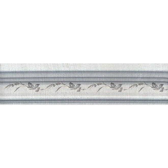 Бордюр Kerama Marazzi Кантри Шик BLB029 Серый Декорированный 5x20