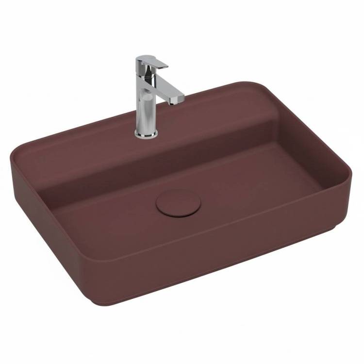 Раковина Isvea Infinity 10NF66055SV-2R 55 см, бордовая матовая