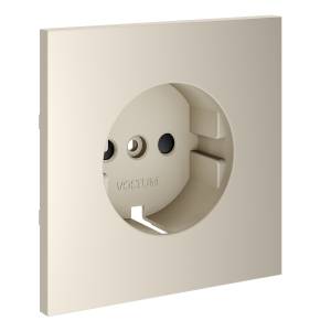 Лицевая панель для розетки с заземлением и шторками Voltum S70 VLS000703 кашемир