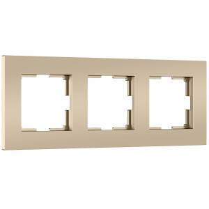 Рамка 3-постовая Werkel Slab W0032911 шампань софт