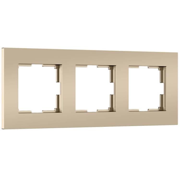 Рамка 3-постовая Werkel Slab W0032911 шампань софт