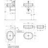 Мебельная раковина Kerama Marazzi Artbasin Conchiglia 50 накладная, с донным клапаном, белая матовая фото 5