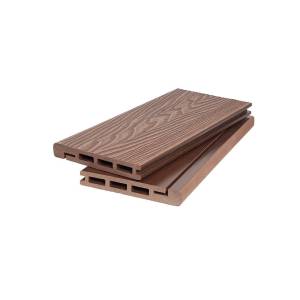 Доска для обрамления Polivan Group Singaraja 3D Wood Brushing Светло-коричневый ДПК 4000x140x20