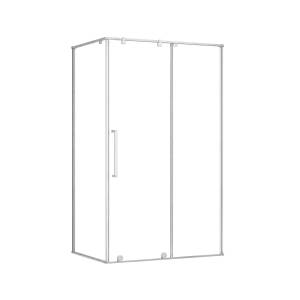 Душевой уголок Royal Bath Bern BERN-S RB9140-T-CH профиль хром, стекло прозрачное, 140x90x195