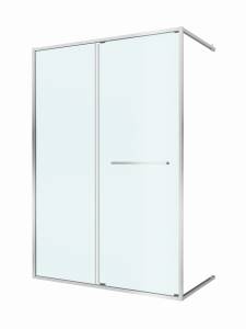 Душевая дверь в нишу Cezares LUX-B-FS-11-140-C-CR профиль хром, стекло прозрачное, 140x195