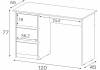 Стол письменный Woodville Идена СТП06-1200 528270 ЛДСП белое/ЛДСП белое 55x120x77 фото 3