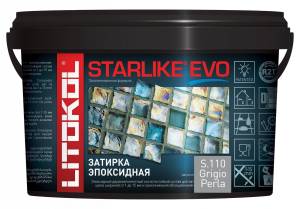 Затирка эпоксидная Litochrom Starlike EVO S.110 GRIGIO PERLA 1 кг