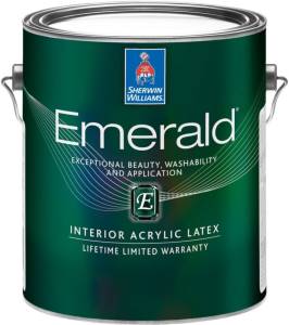Краска износостойкая глубоко-матовая Sherwin Williams Emerald Flat белая 3.8 л
