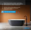 Ванна из искусственного камня Abber Frankfurt AM9941BW 170x75 черно-белая матовая фото 7