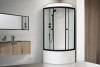 Душевая кабина Royal Bath BK RB90BK1-T-BL профиль черный, стекло прозрачное, 90x90x217 фото 2