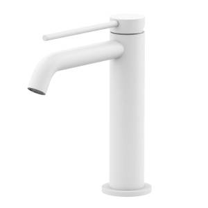 Смеситель для раковины Gattoni Circle two 9144/91BO Bianco Opaco с донным клапаном