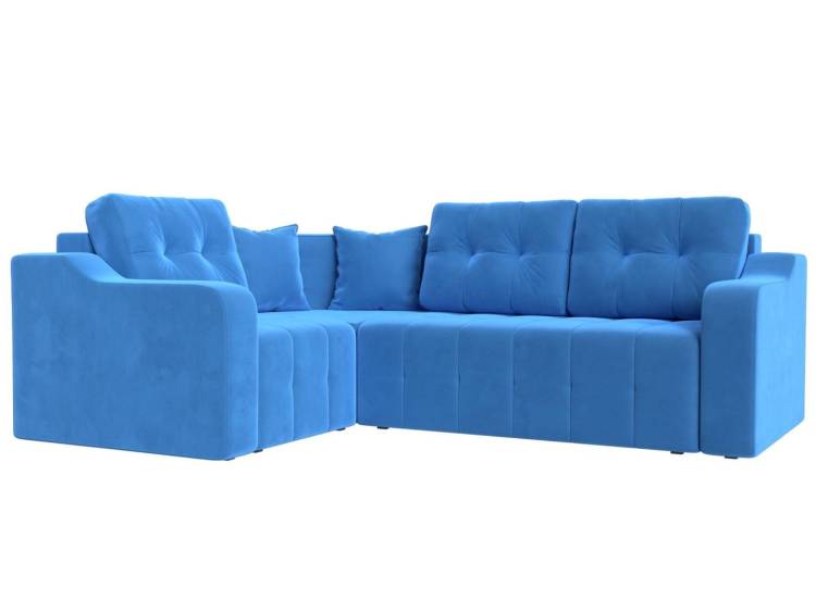 Диван угловой Лига диванов Кембридж 108812L Голубой Левый