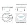Мойка кухонная Maretti Kitchen MR615-GR серый, 61.5x50 фото 3