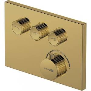 Смеситель для душа Wasserkraft Sauer 7158 Thermo с термостатом, золото глянцевое