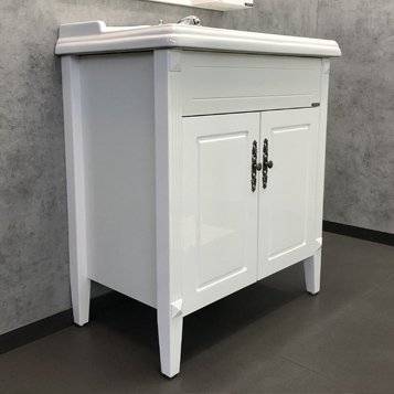 Тумба с раковиной Comforty Палермо-80 4139245 белый глянец с раковиной Comforty 3380