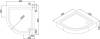 Поддон для душа Black&White Stellar Wind QC-09H фото 4