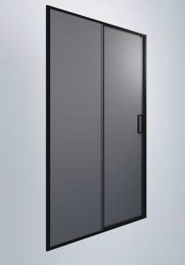 Душевая дверь в нишу Timo TD-120/03GR-6 профиль черный, стекло графит, 120x195
