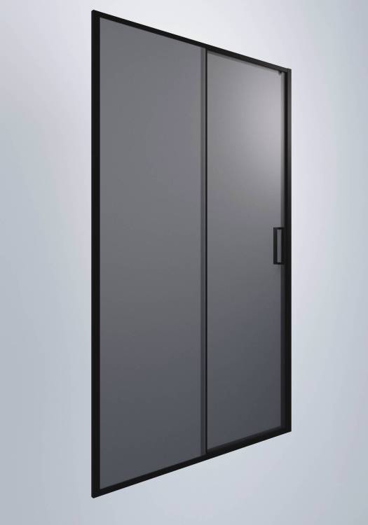 Душевая дверь в нишу Timo TD-120/03GR-6 профиль черный, стекло графит, 120x195