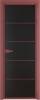 Межкомнатная дверь Profil Doors 5 AX цвет профиля Красный антрацит, стекло безопасное 6 мм монохром черный 700x2000