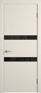 Межкомнатная дверь Владимирская Фабрика Дверей Niuta Ivory стекло Black Gloss 600x2000