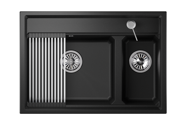 Мойка кухонная Granula Kitchen Space KS-7302 черный
