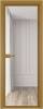 Межкомнатная дверь Profil Doors 1 AV цвет профиля Золото, стекло безопасное 6 мм ромб белый 700x2000