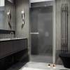 Душевая дверь в нишу MaybahGlass MGD-462-5 профиль хром матовый, стекло графит матовый, 90x198 фото 2