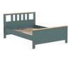 Кровать двуспальная 2.08.04.060.16 Гуд Лакк Сага Темно-бирюзовая/ясень