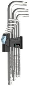 Набор Г-образных ключей WERA 950/9 PKL Hex-Plus 1 SB хром, с шаром, 9 пр., 1.5/2/2.5/3/4/5/6/8/10 мм