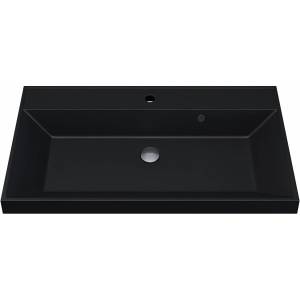 Раковина Uperwood Classic Quartz 291030008 черная матовая, уголь, 80x45 Раковина Uperwood Classic Quartz 291030008 черная матовая, уголь, 80x45