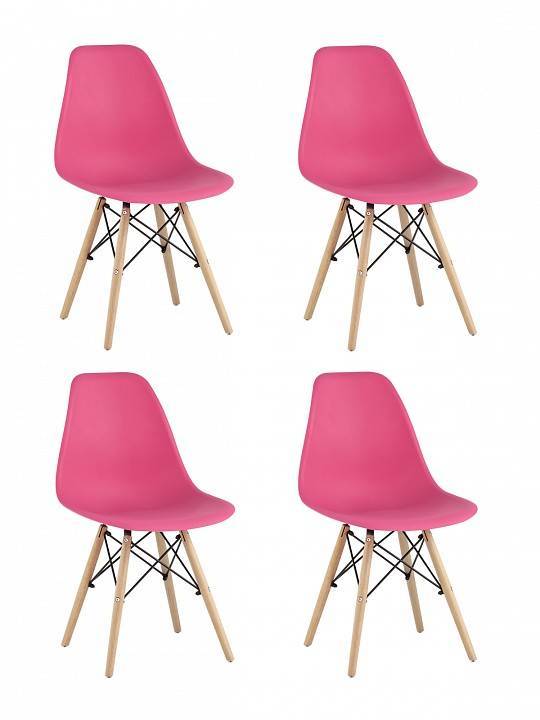 Набор из 4 стульев Stool Group Eames Y801 magenta X4
