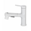 Смеситель для раковины Wonzon & Woghand WW-A40862-MW с выдвижным изливом, белый матовый
