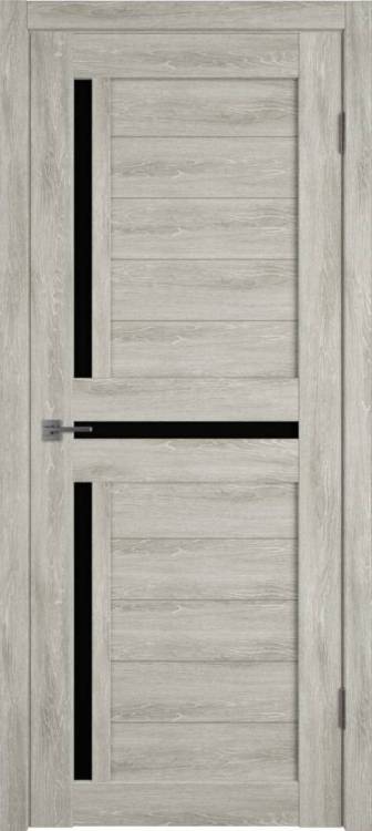 Межкомнатная дверь Владимирская Фабрика Дверей Atum 16 Lin Vellum стекло Black Gloss 700x2000