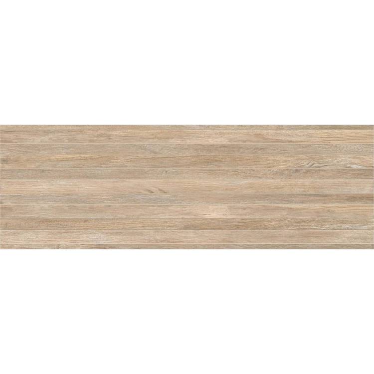 Керамическая плитка Керамин Бунгало 4Д Темно-Бежевый 30x90