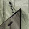 Шторка на ванну MaybahGlass MGV-919-6 99x140, поворотная, стекло графит матовый 6 мм, профиль черный фото 4