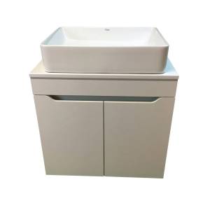 Тумба с раковиной Sintesi STL.W7019_SIN-LVB-APP-407 подвесная, белый глянцевый