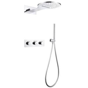 Душевая система Abber Wasser Kreis AF8151 хром, встраиваемая, с термостатом