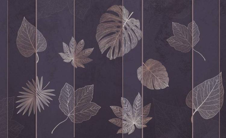 3D Фотообои Artegrafico «Лиловый листопад» PL-033 канвас