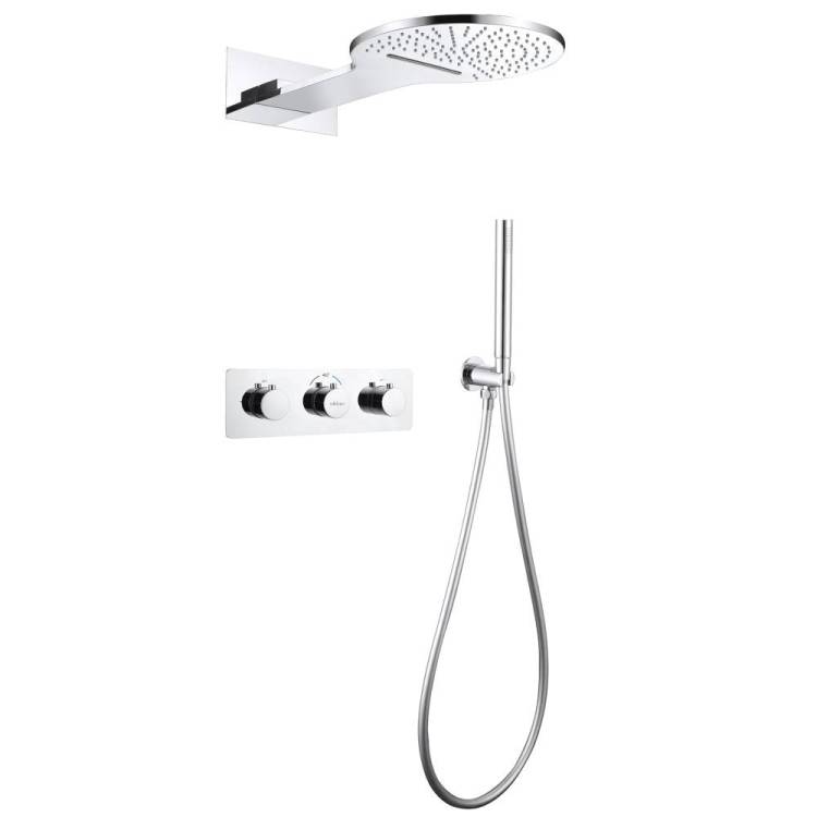 Душевая система Abber Wasser Kreis AF8151 хром, встраиваемая, с термостатом