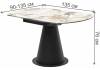 Стол Woodville Teramo 582146 gloss grand jade solid ceramic/черный 135(135)x90x76 фото 2